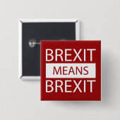Brexit betekent Brexit Vierkante Button 5,1 Cm (Voorkant /achterkant)