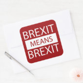 Brexit betekent Brexit Vierkante Sticker (Envelop)