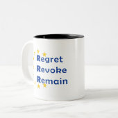 Brexit Design Tweekleurige Koffiemok (Voorkant links)
