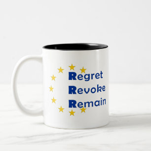 Brexit Design Tweekleurige Koffiemok