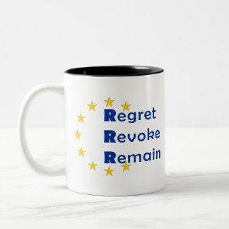 Brexit Design Tweekleurige Koffiemok