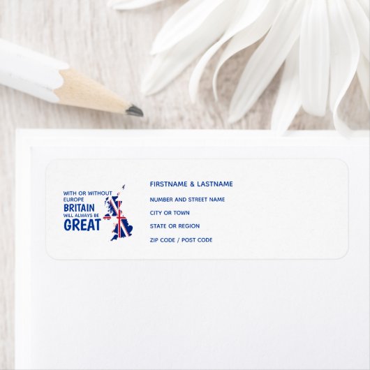 BREXIT GROOT BRITTANNIË - Adresetiketten Etiket (Insitu)