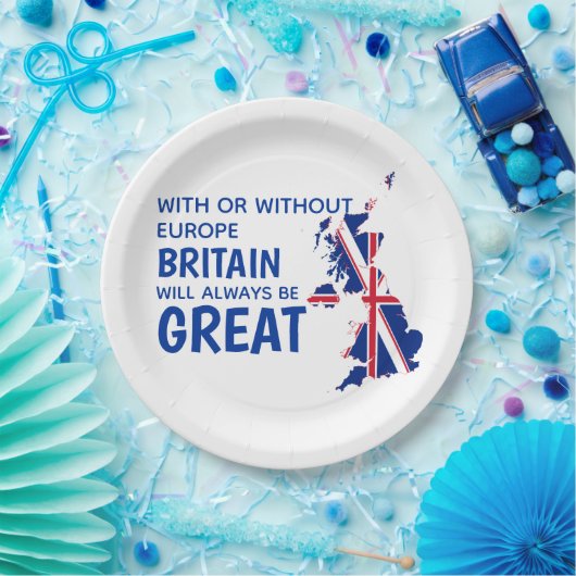 BREXIT GROOT-BRITTANNIË PAPIEREN BORDJE (Feest)
