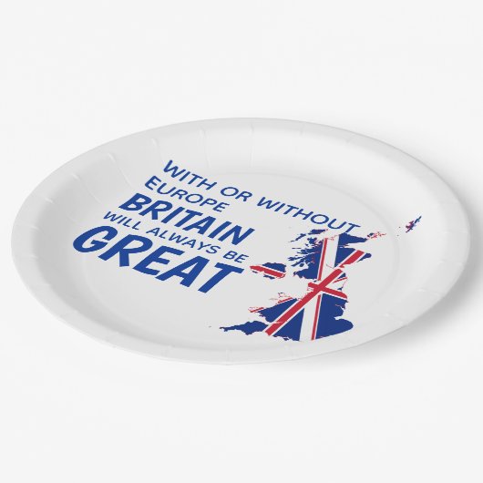 BREXIT GROOT-BRITTANNIË PAPIEREN BORDJE (Gekanteld)