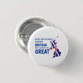 BREXIT GROOT-BRITTANNIË RONDE BUTTON 3,2 CM (Voorkant /achterkant)