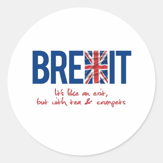 BREXIT - Het is als en exit - Ronde Sticker (Voorkant)