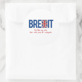 BREXIT - Het is als en exit - Ronde Sticker (Tas)