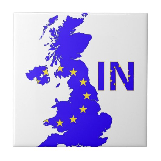 BREXIT "IN" UNION JACK TEGELTJE (Voorkant)