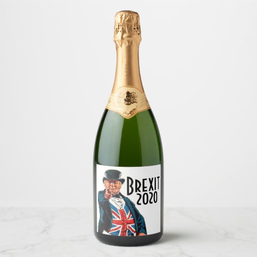 Brexit John Bull Sparkling Wijnetiket (Voorkant)