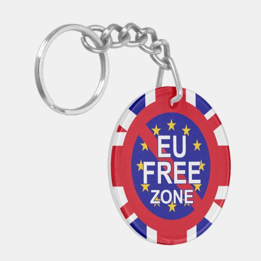 Brexit/Onafhankelijkheidsdag Sleutelhanger (Voorkant Links)