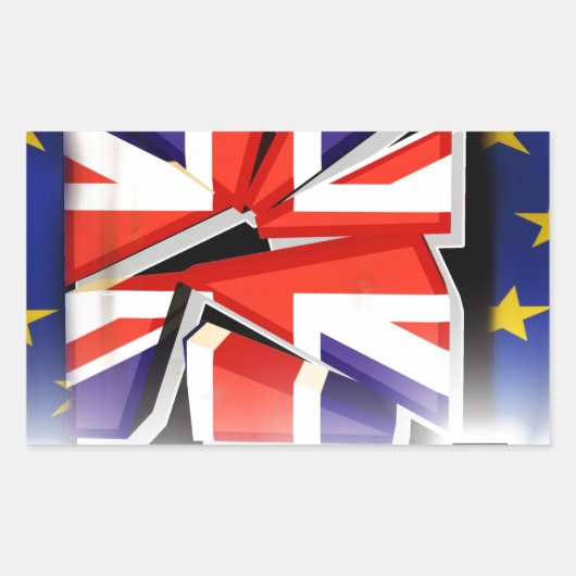 brexit rechthoekige sticker (Voorkant)