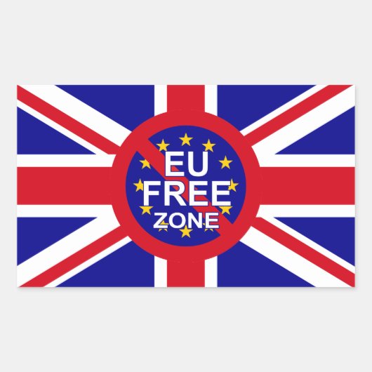 Brexit Rechthoekige Sticker (Voorkant)