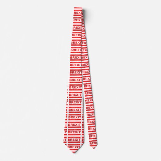 Brexit Red Stamp Stropdas (Voorkant)