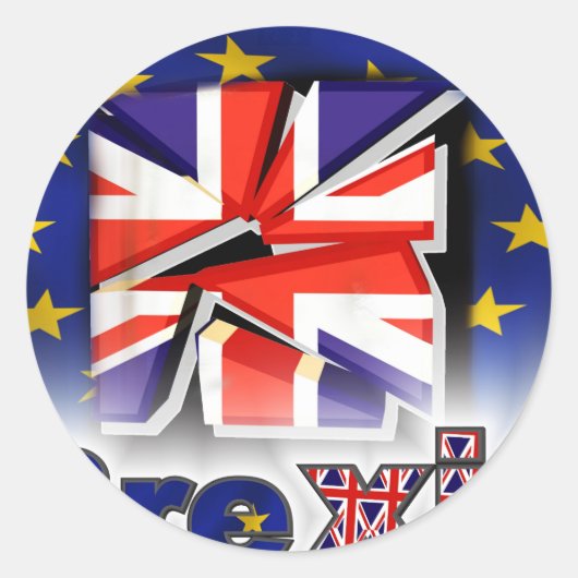 brexit ronde sticker (Voorkant)