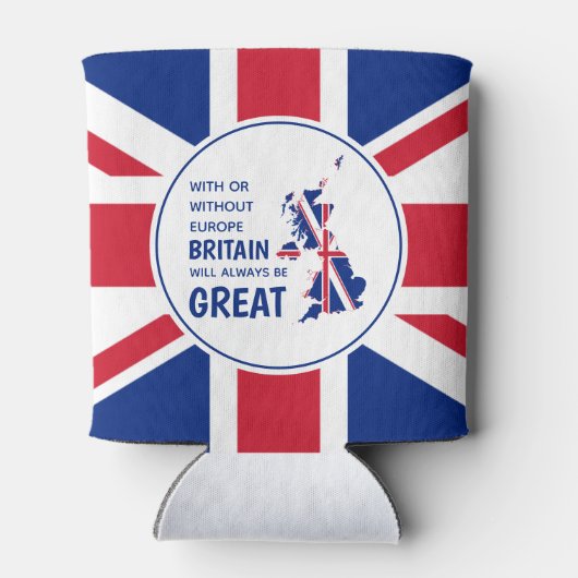 BREXIT UK Altijd Great Patriotic Union Jack Blikjeskoeler (Achterkant)