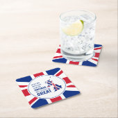 BREXIT UK Altijd Great Patriotic Union Jack Kartonnen Onderzetters (Insitu)