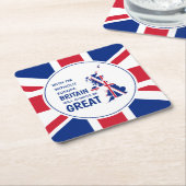 BREXIT UK Altijd Great Patriotic Union Jack Kartonnen Onderzetters (Schuin)