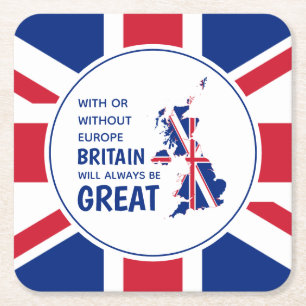 BREXIT UK Altijd Great Patriotic Union Jack Kartonnen Onderzetters