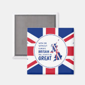 BREXIT UK Altijd Great Patriotic Union Jack Magneet (Voorkant / Achterkant)