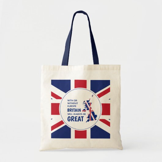 BREXIT UK Altijd Great UNION JACK Patriotic Tote Bag (Voorkant)