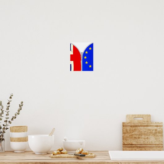 Brexit UK EU Split Zipper Poster (Keuken)