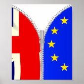 Brexit UK EU Split Zipper Poster (Voorkant)