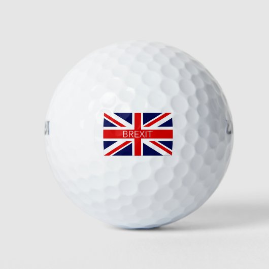BREXIT UNION JACK - AFBEELDING VAN HOGE KWALITEIT GOLFBALLEN (Voorkant)