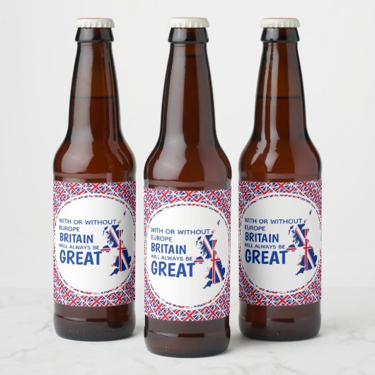 BREXIT Union Jack BRITAIN ALTIJD GROOT Bier Etiket (Flessen)