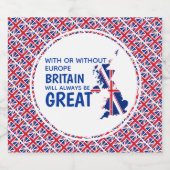 BREXIT Union Jack BRITAIN ALTIJD GROOT Bier Etiket (Enkel label)