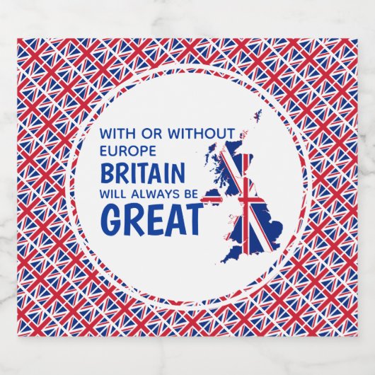 BREXIT Union Jack BRITAIN ALTIJD GROOT Bier Etiket (Enkel label)