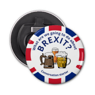 BREXIT Union Jack Conversation Starter Button Flesopener