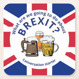 BREXIT Union Jack Conversation Starter Kartonnen Onderzetters