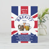 BREXIT Union Jack Groot-Brittannië Fun Party Kaart (Staand voorkant)