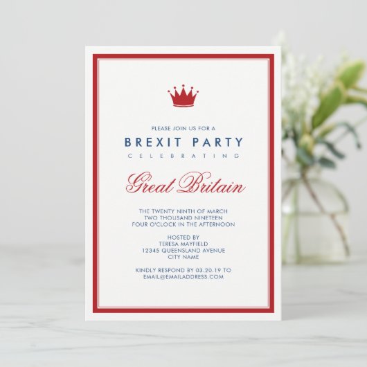 Brexit Union Jack Independence Party Kaart (Staand voorkant)