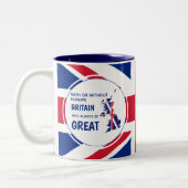 BREXIT UNION JACK Patriotic UK Altijd groot Tweekleurige Koffiemok (Links)