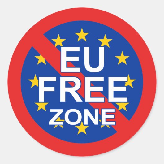 Brexit - Verlossers, vrije zone EU Ronde Sticker (Voorkant)