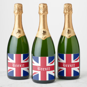Brexit viering sparkling wijnetiket