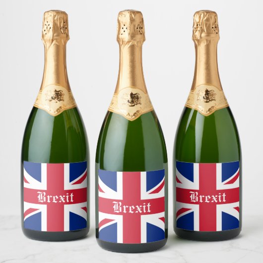 Brexit viering sparkling wijnetiket (Flessen)