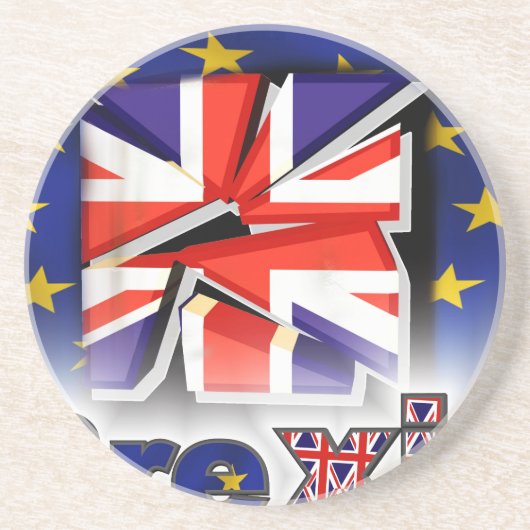 brexit zandsteen onderzetter (Voorkant)