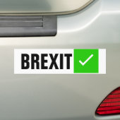 Brexitenteken met groene markering voor de bumper bumpersticker (Op auto)