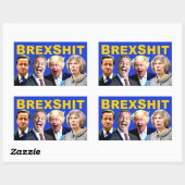 BREXSHIT, grappig anti-Brexit referendum bericht: Rechthoekige Sticker (Vel)