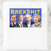 BREXSHIT, grappig anti-Brexit referendum bericht: Rechthoekige Sticker (Tas)