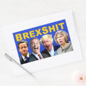 BREXSHIT, grappig anti-Brexit referendum bericht: Rechthoekige Sticker (Envelop)