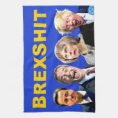 BREXSHIT, grappige anti-Brexit-referendumboodschap Theedoek (Verticaal)