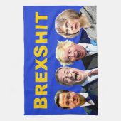 BREXSHIT, grappige anti-Brexit-referendumboodschap Theedoek (Verticaal)