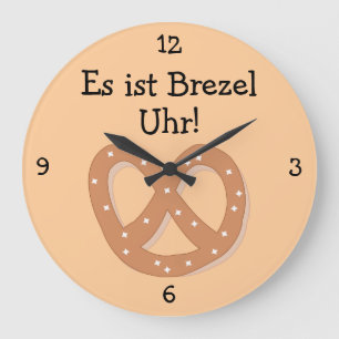 Brezel Uhr: Pretzel O'Clock Oktoberfest Fun Grote Klok