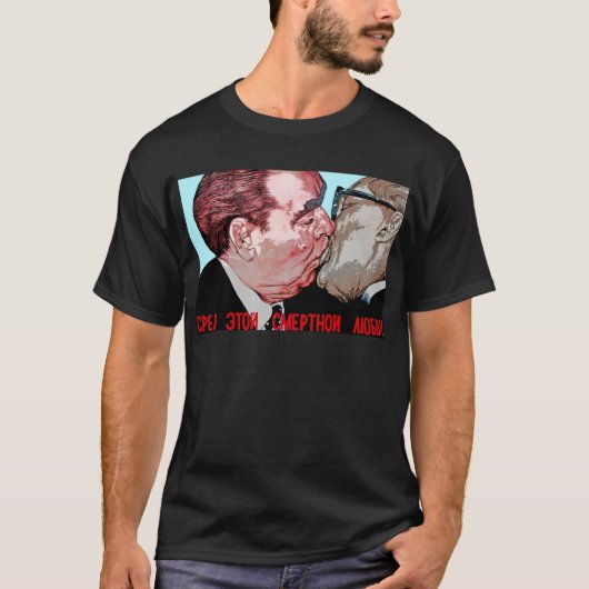 Brezhnev & Honecker Kiss, East Side Gallery, Berli T-shirt (Voorkant)