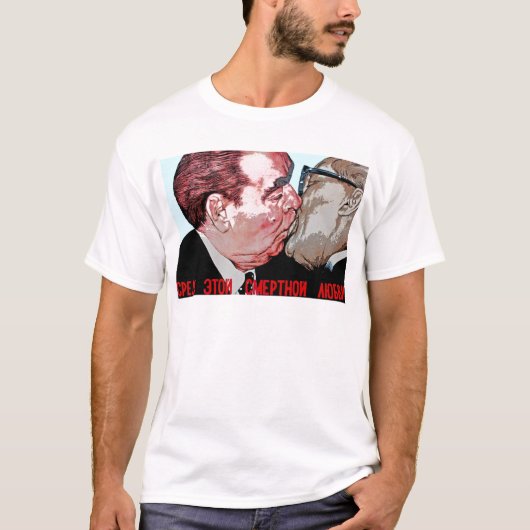 Brezhnev & Honecker Kiss, East Side Gallery, Berli T-shirt (Voorkant)