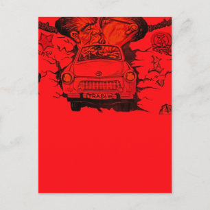 Brezhnev & Honecker, Trabant Car, Berlin - Red Briefkaart