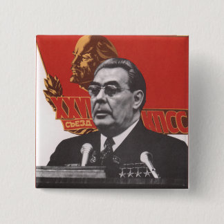Brezhnev Vierkante Button 5,1 Cm